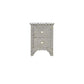 Personalized Bone Inlay Zigzag Small Attractive Look Bedside Table with Two Drawer