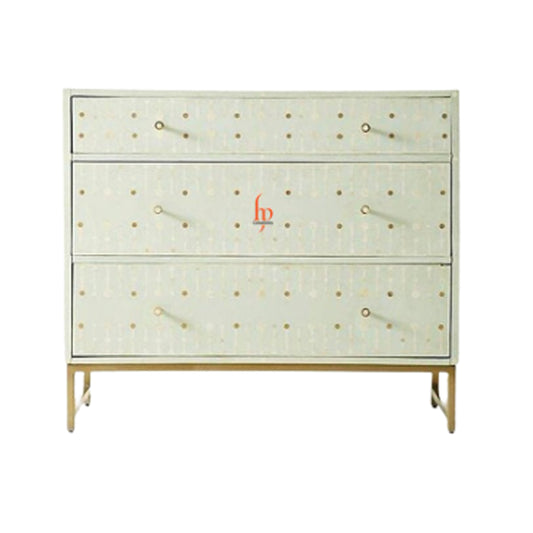 Handmade Bone Inlay Chest Of 3 Drawers Beautifully Design Inlay Chest Home Decor Inlay Furniture Decorative Living Table