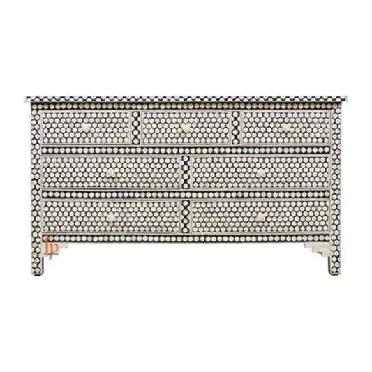 Personalized Bone Inlay 7 Chest Of Drawers Beautifully Crafted Home Decor Inlay Furniture