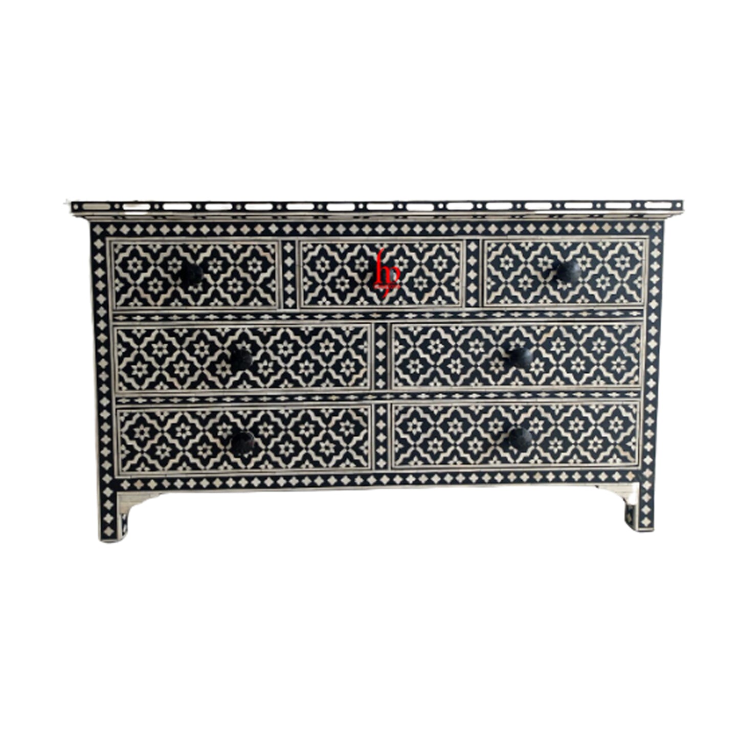 Personalized Handmade Bone Inlay 7 Chest Of Drawers Beautifully Crafted Home Decor Inlay Furniture