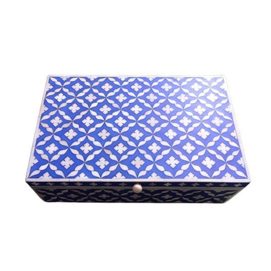 Handmade Customized Bone Inlay Moroccan Pattern Jewelry Box