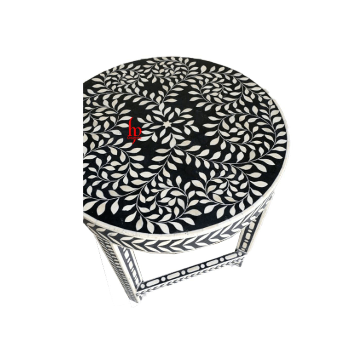 Handmade Bone Inlay Modern Antique Floral Design Stool Home Decor Furniture Beautifully Design Classic Vintage Furniture