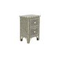 Personalized Bone Inlay Supreme Small Bedside Table Star Eye Design