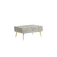 Personalized Bone Inlay Coffee Table Elegant Stripe Design Stunning Look Best Home Decor Furniture