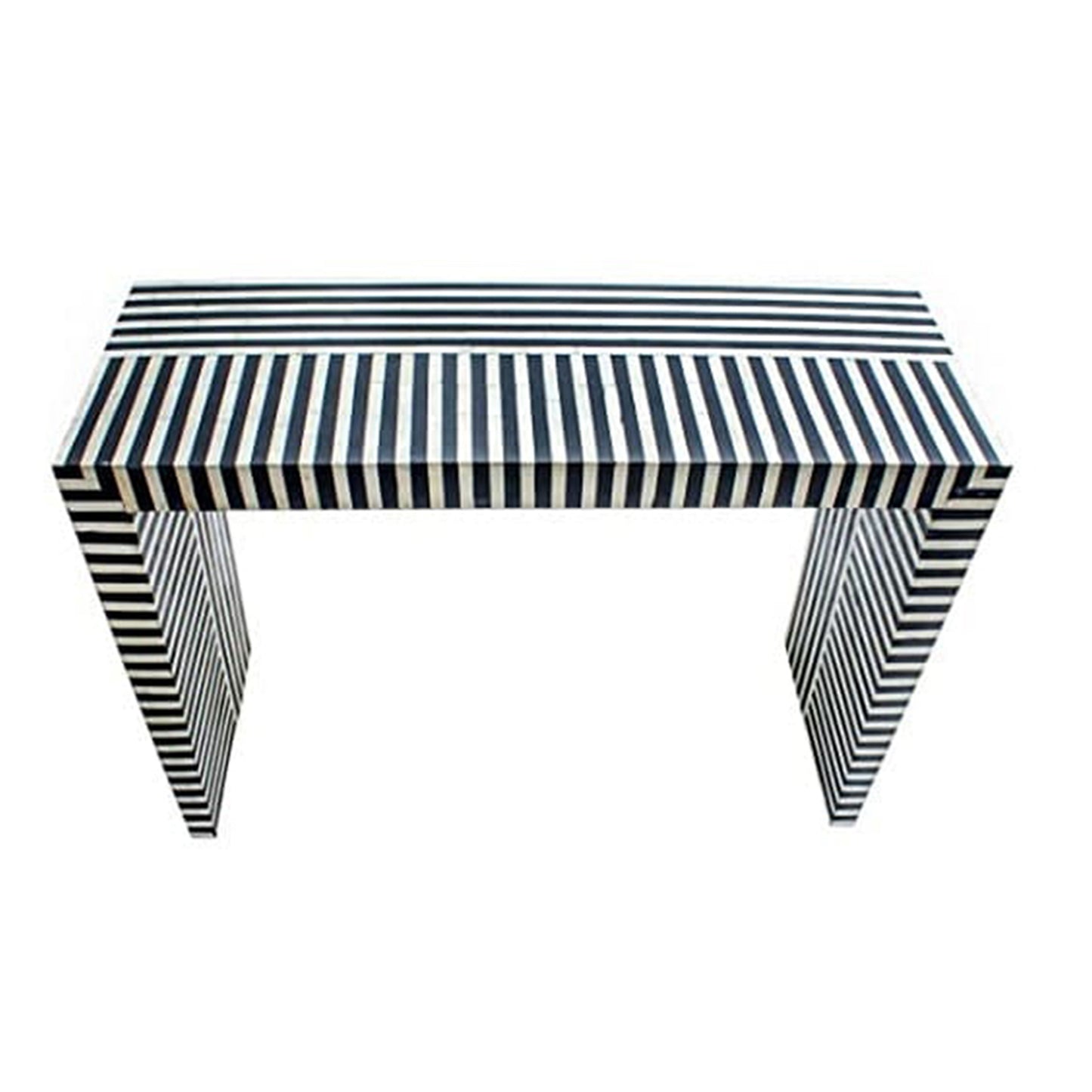 Handmade Customized Bone Inlay Zebra Pattern Console Table