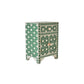 Personalized Jade Green Floral Bone Inlay Bedside Table