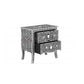 Handmade Bone Inlay Beautiful Bedside Table with 2-Drawers Beautifully Crafted Indian Art Gorgeous Looking Floral Design
