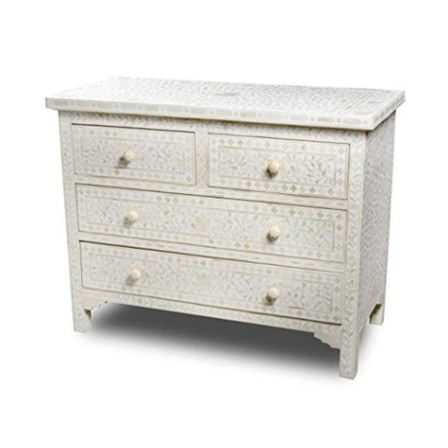 Handmade Bone Inlay Chest Of Drawers With Four Drawer by hpCreations