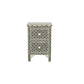 Personalized Bone Inlay Supreme Small Bedside Table Star Eye Design