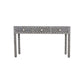 Handmade Customized Bone Inlay Star Eye Pattern 3 Drawer Console Table