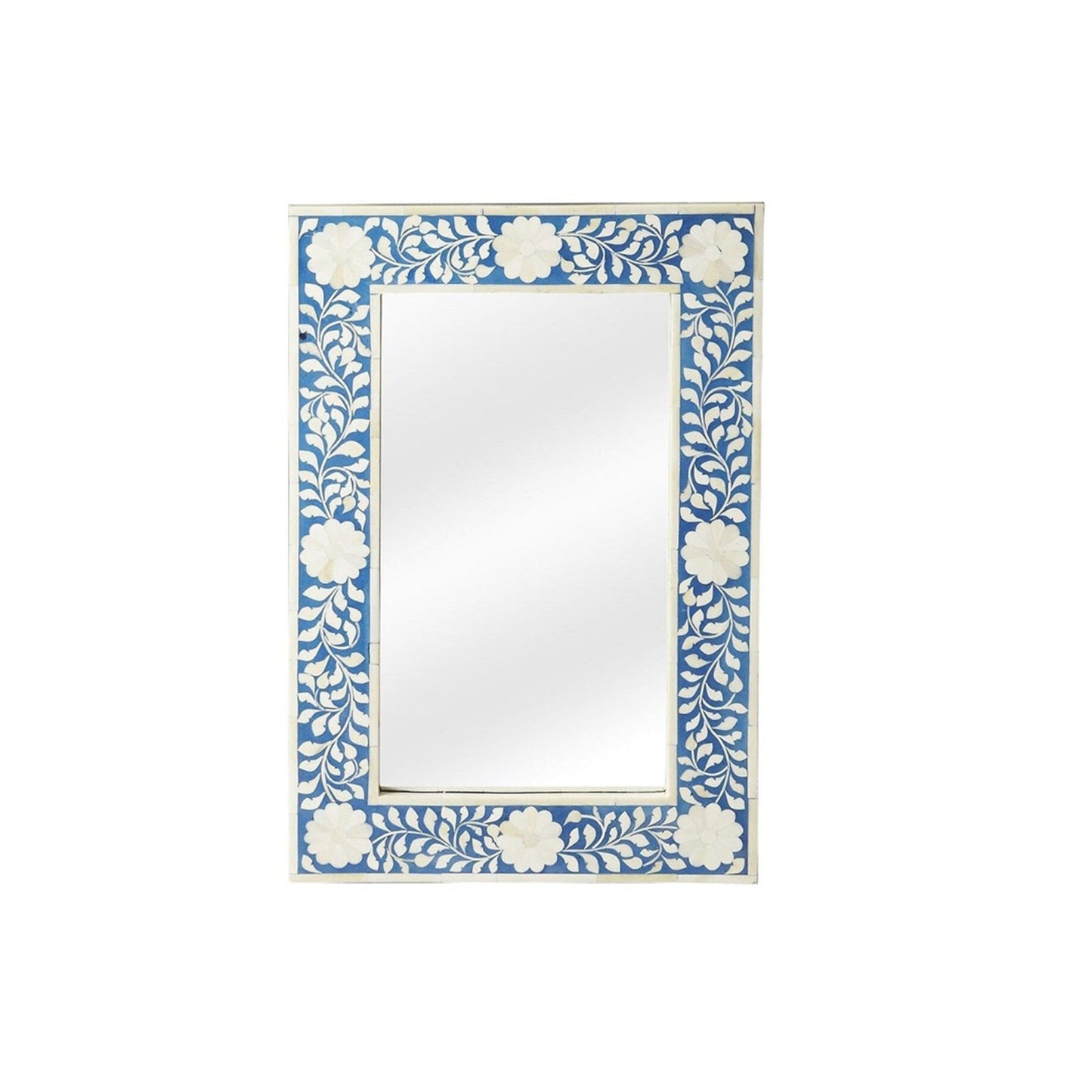 Handmade Customized Bone Inlay Rectangular Mirror Frame