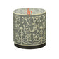 Personalized Floral Pattern Design Black Bone Inlay Round Shape Sitting Stoo