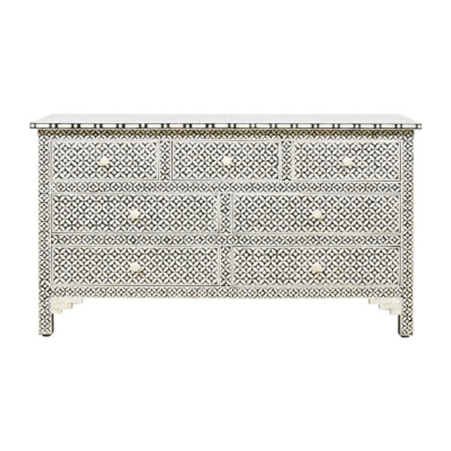 Personalized Bone Inlay Chest Of 7 Drawers Indian Home Decor Inlay Furniture for Living and Bedroom Handmade