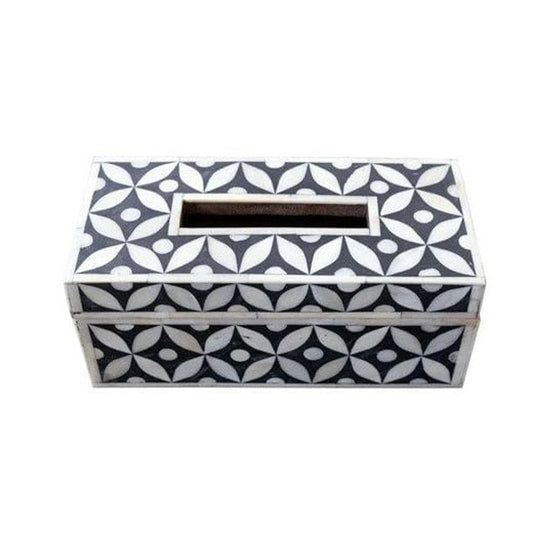 Handmade Bone Inlay Star Eye Pattern Tissue Box for Home and Office Decor