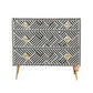 Handmade Bone Inlay Chest Of 3 Drawers Attractive Geometric Designed Dresser Table Handmade Inlay Home Furniture.