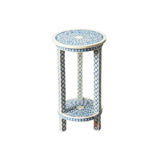 Handmade Bone Inlay Modern Antique Floral Design Stool Home Decor Furniture Beautifully Design Classic Vintage Furniture