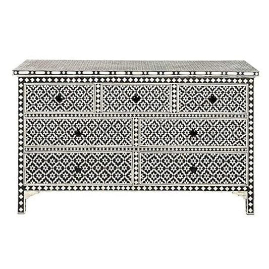 Handmade Customized Bone Inlay Chest of 7 Drawer