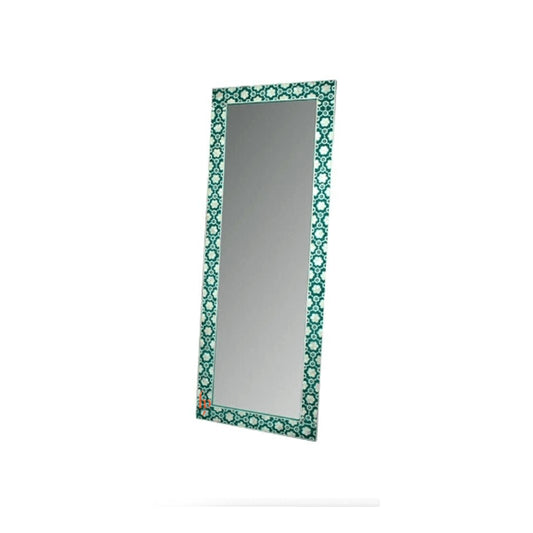 Handmade Bone Inlay Slim Rectangle Mirror Frame Beautiful Home Decor Mirror Frame Attractive Wall Mirror