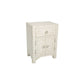 Personalized Handmade Bone Inlay Bedside Table for Home Decor