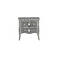 Handmade Bone Inlay Beautiful Bedside Table with 2-Drawers Beautifully Crafted Indian Art Gorgeous Looking Floral Design