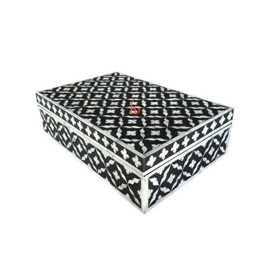 Handmade Bone Inlay Jewelery Box Beautiful Jewelery Box Muti-Purpose Bone Inlay Box Beautifully Crafted Attractive Box