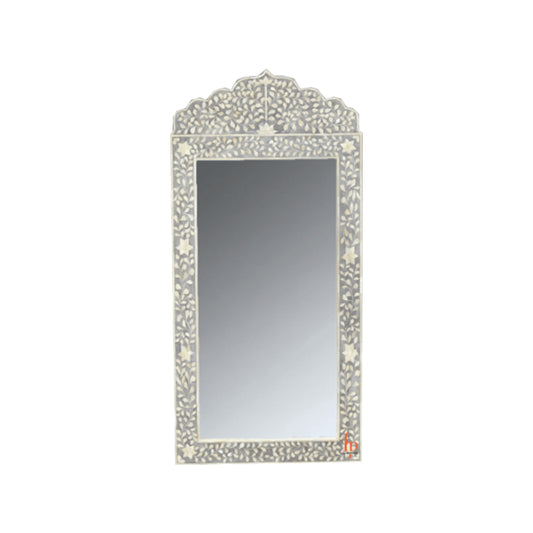 Handmade Bone Inlay Mirror Beautifully Crafted Butterfly Design Decorative Mirror Frame Antique Vintage Look.