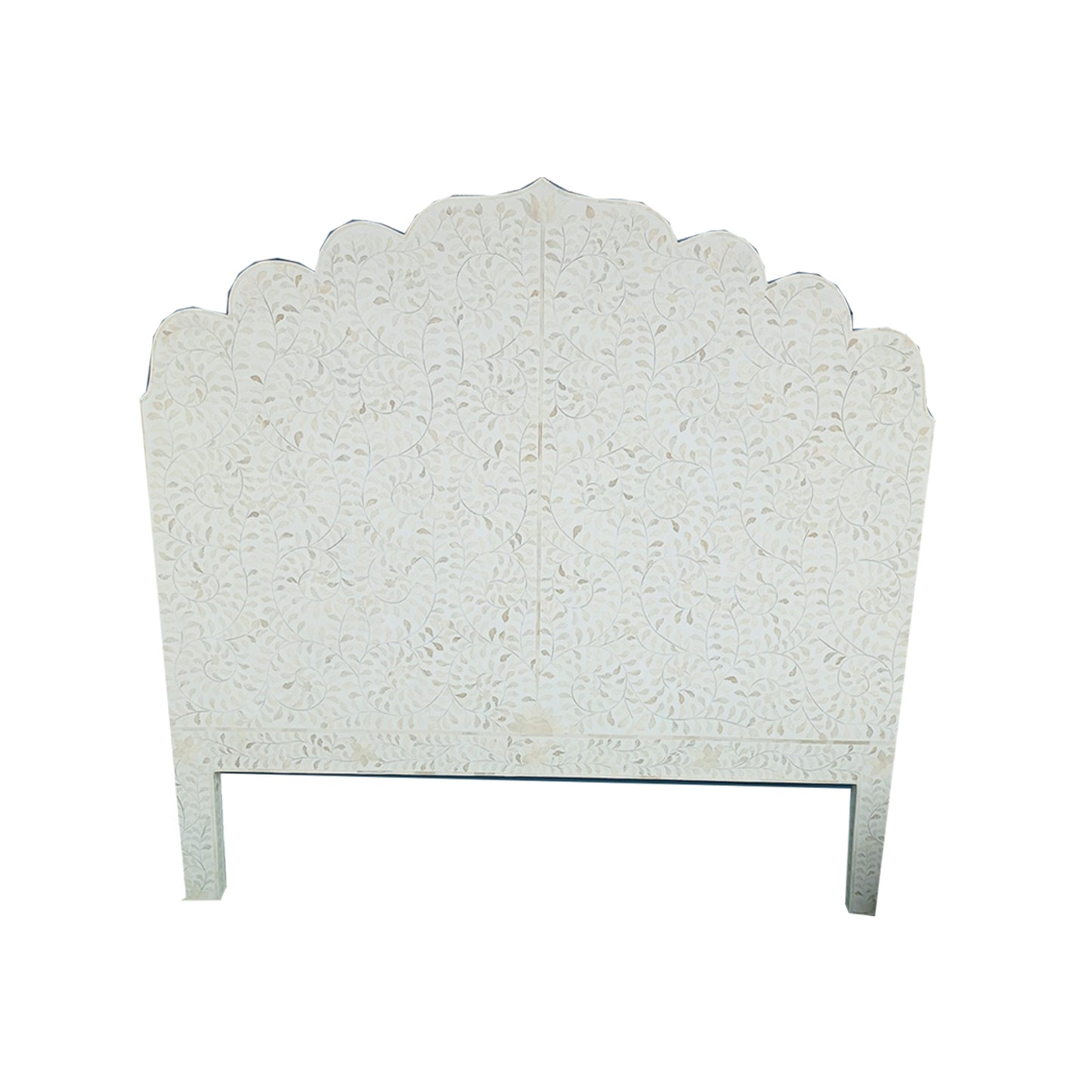 Handmade Customized Bone Inlay Floral Pattern Bedhead