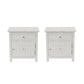 Personalized Handmade Bone Inlay Set Of 2 Bedside Tables Home Decor Furniture Attractive Floral Design Entrance Tables