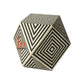 personalized Handmade Beautifully Crafted Bone Inlay Diamond Cut Stool In Stripe Pattern
