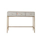 Handmade Bone Inlay Console With Bone Inlay Stool