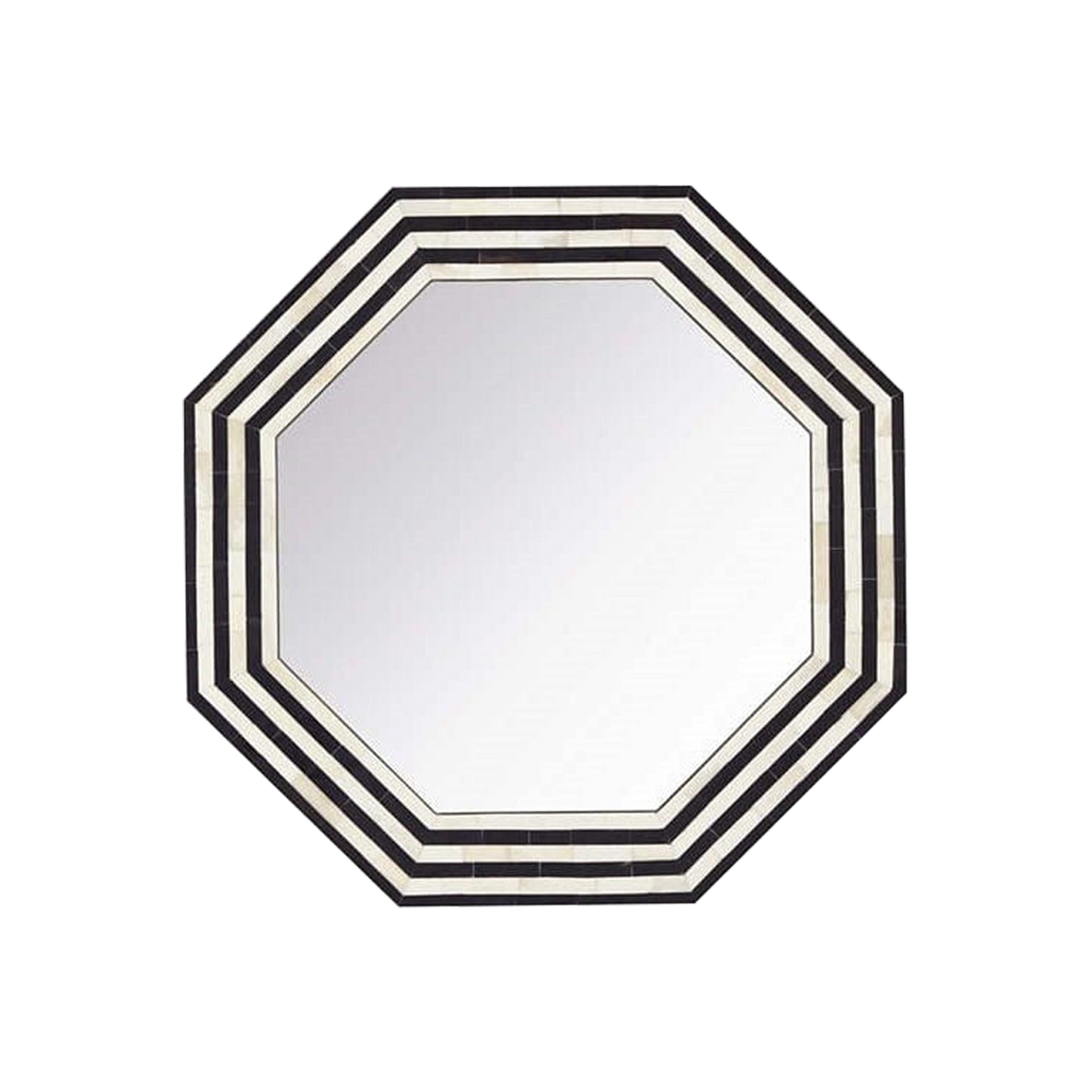 Handmade Customized Bone Inlay Hexagonal  Mirror Frame Best For Home Decor