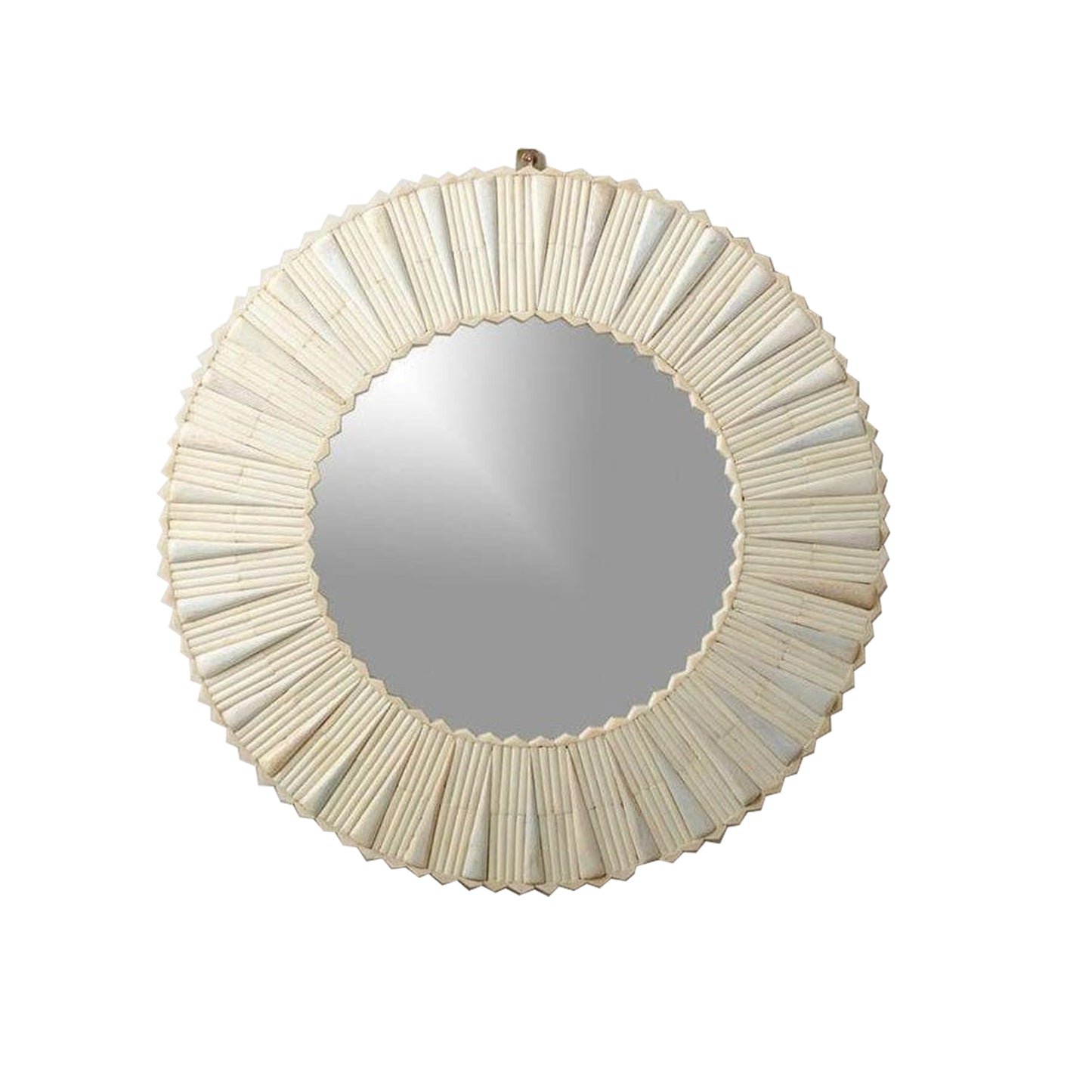 Handmade Customized Bone Inlay Round  White  Mirror Frame Best For Home Decor