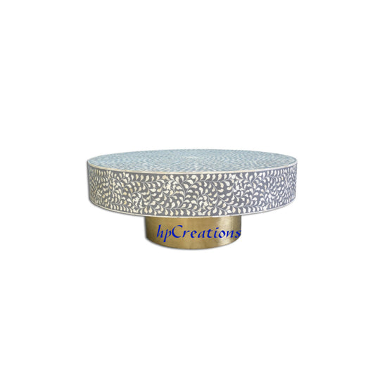 Personalized Bone Inlay Coffee Table Beautiful Floral Design Home Decor furniture Unique Design Attractive look Stunning Bone Inlay Work