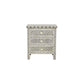 Personalized Handmade Bone Inlay 3 Drawer Geometric Bedside Table Best peace For Home Decor