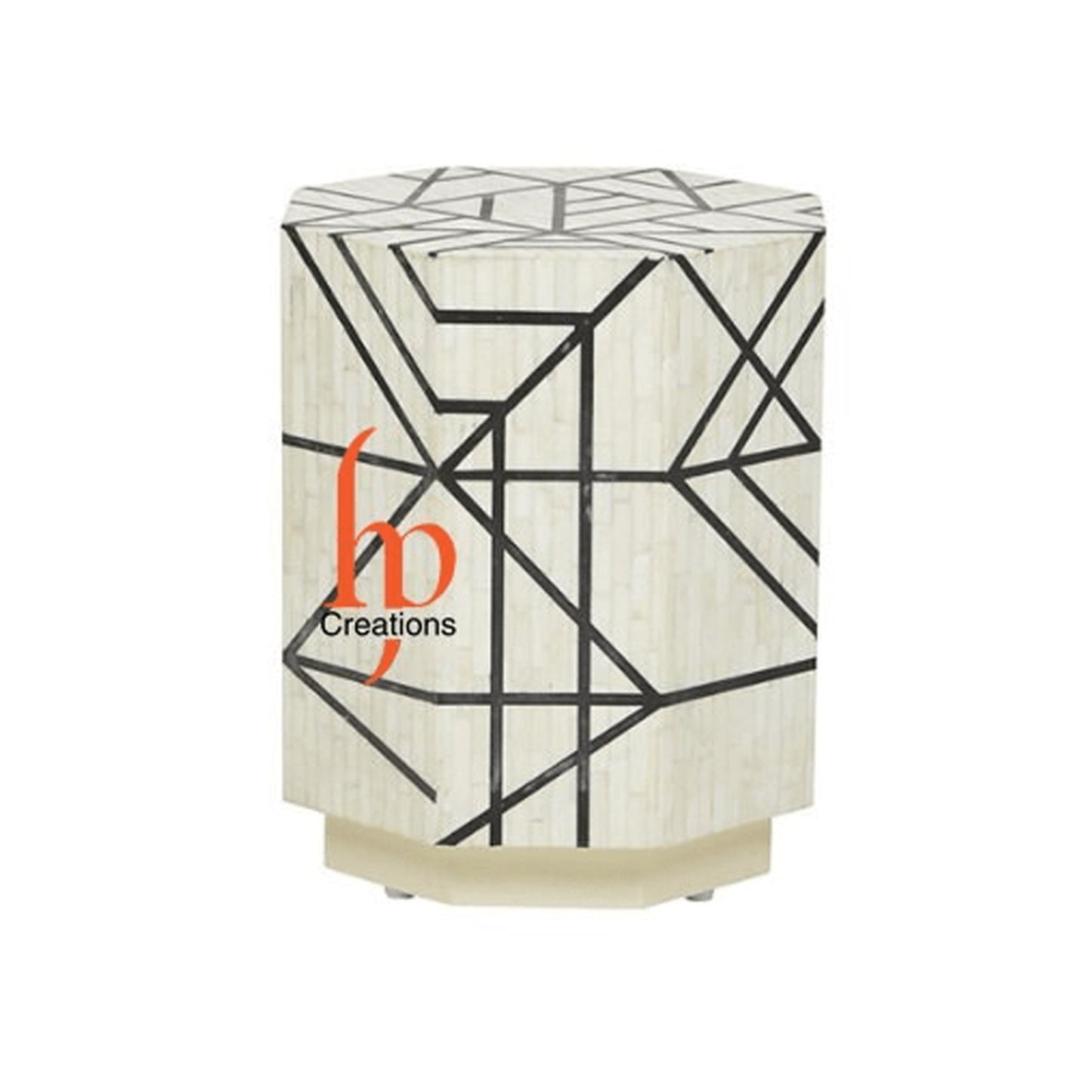 Personalized Bone Inlay Geometric Stool Home Decor Furniture Beautifully Design Classic Vintage Furniture