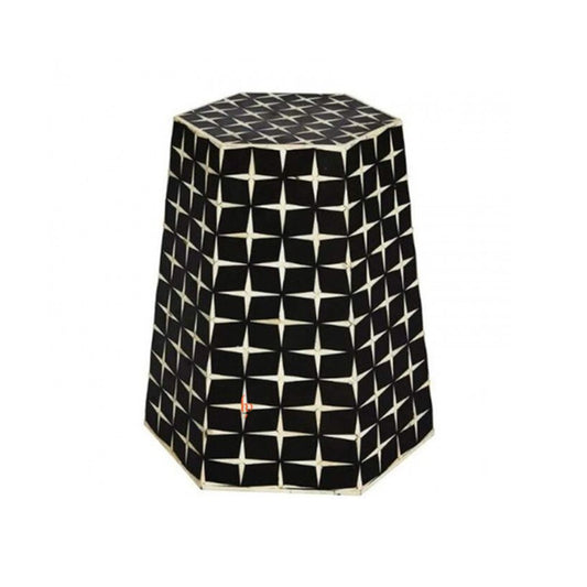 Handmade Bone Inlay Diamond Shaped Stool Home Decor Furniture Beautifully Design Side Stool Classic Vintage Furniture