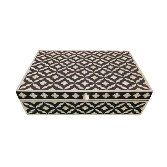 Customized Bone Inlay Handmade Moroccan Pattern Jewelry Box