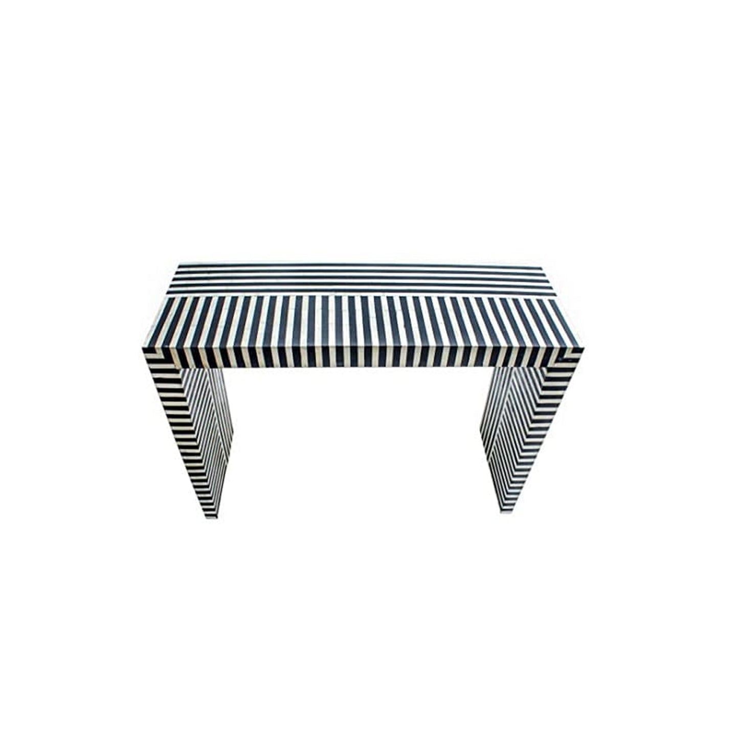 Handmade Customized Bone Inlay Zebra Pattern Console Table