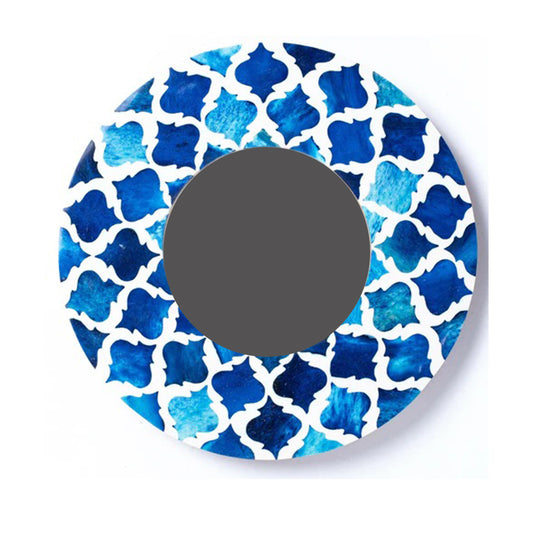 Handmade Customized Bone Inlay Moroccan Pattern Round Photo Frame