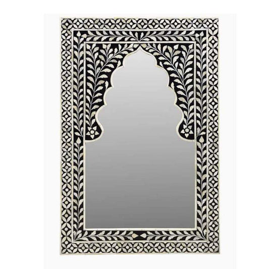 Handmade Customized  Bone Inlay Rectangular Mirror Frame Best For Home Decor