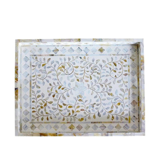 Handmade Customized Mother of Pearl Inlay Serving Tray