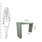 Handmade Customized Bone Inlay Chevron Pattern Console