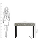 Handmade Customized Bone Inlay Chevron Pattern 3 Drawer Console Table