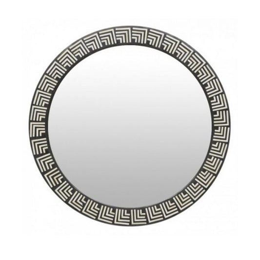Handmade Customized Bone Inlay Round Mirror Frame