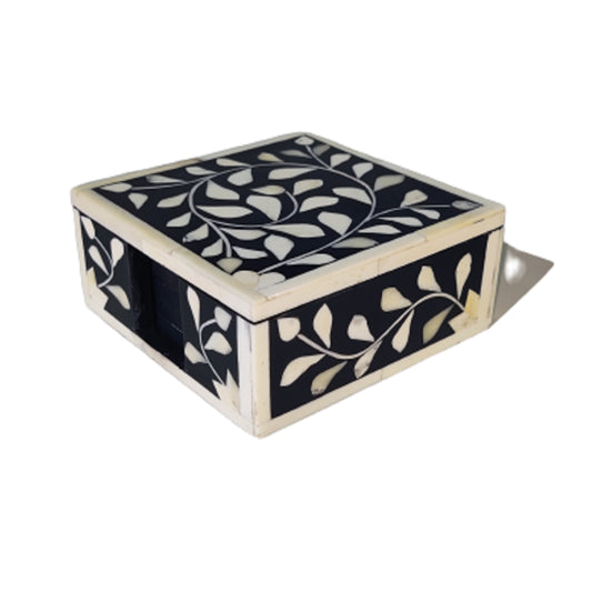 Beautifully Hand Crafted bone inlay Coaster Set Perfect gift for loved ones