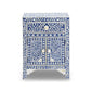 Personalized Blue Bone Inlay Floral Designer Antique Look Bedside Table nightstands decorative table Bedroom Furniture by hpCreations