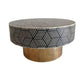 Customized Handmade Bone Inlay Round Coffee Table