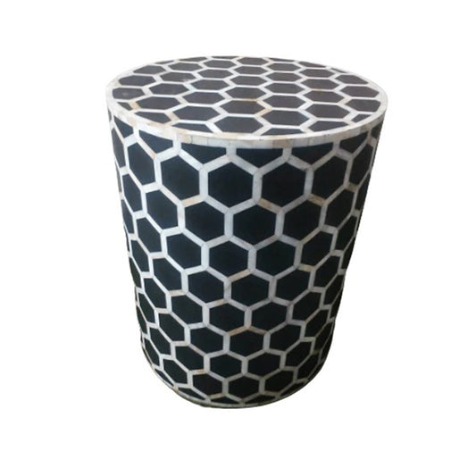 Handmade Mother of Pearl honeycomb pattern personalized stool