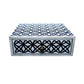 Handmade Customized Bone Inlay Geometric Pattern Floating Bedside