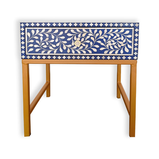 Personalized Bone Inlay Bedside Table /Home Decor Purpose/ Attractive Floral /Design Beautifully Crafted Bedside Table